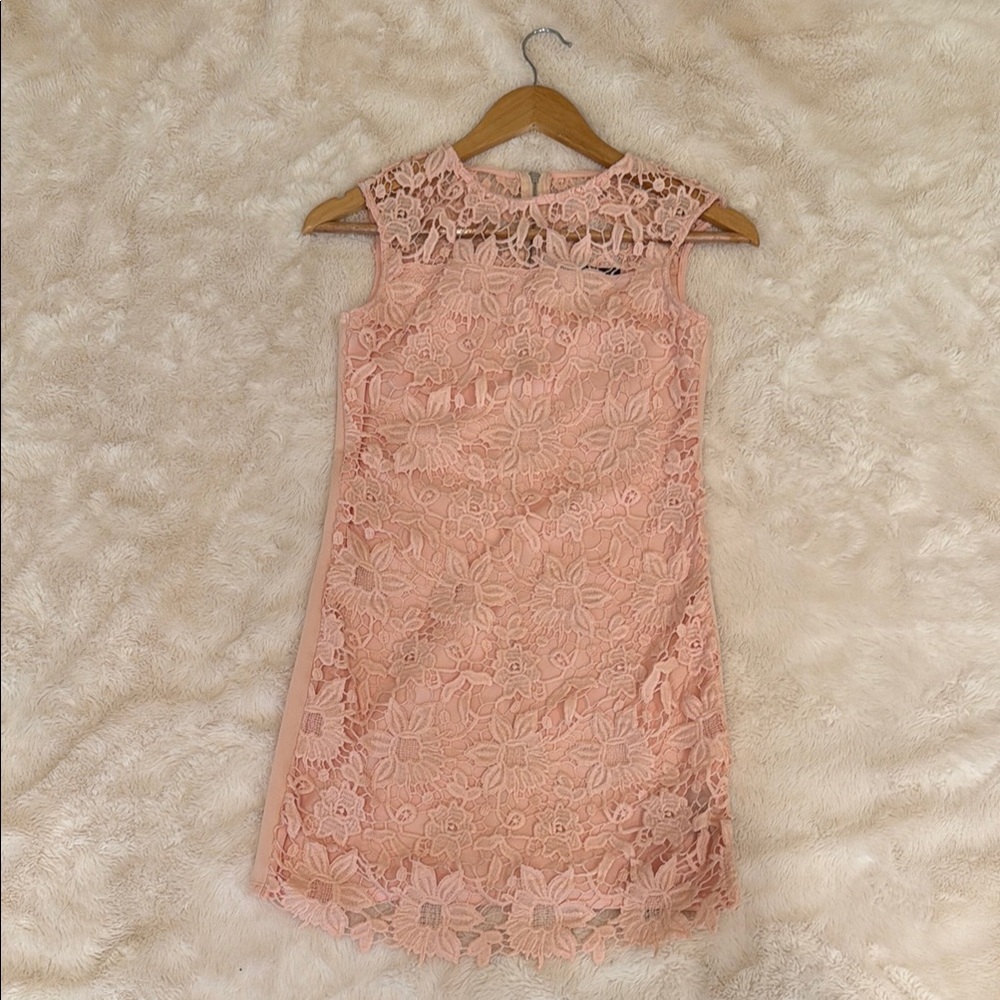 Elegant Pink Lace Kids Dress